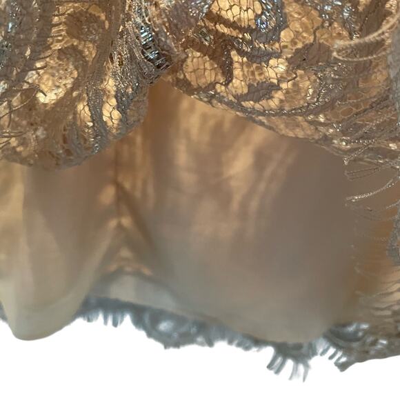 Jenny Yoo Harlow Sandstone Metallic Cocktail Dress size 14 - Picture 9 of 12